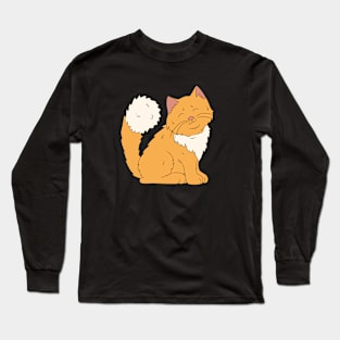 Cute Ginger Cat Long Sleeve T-Shirt